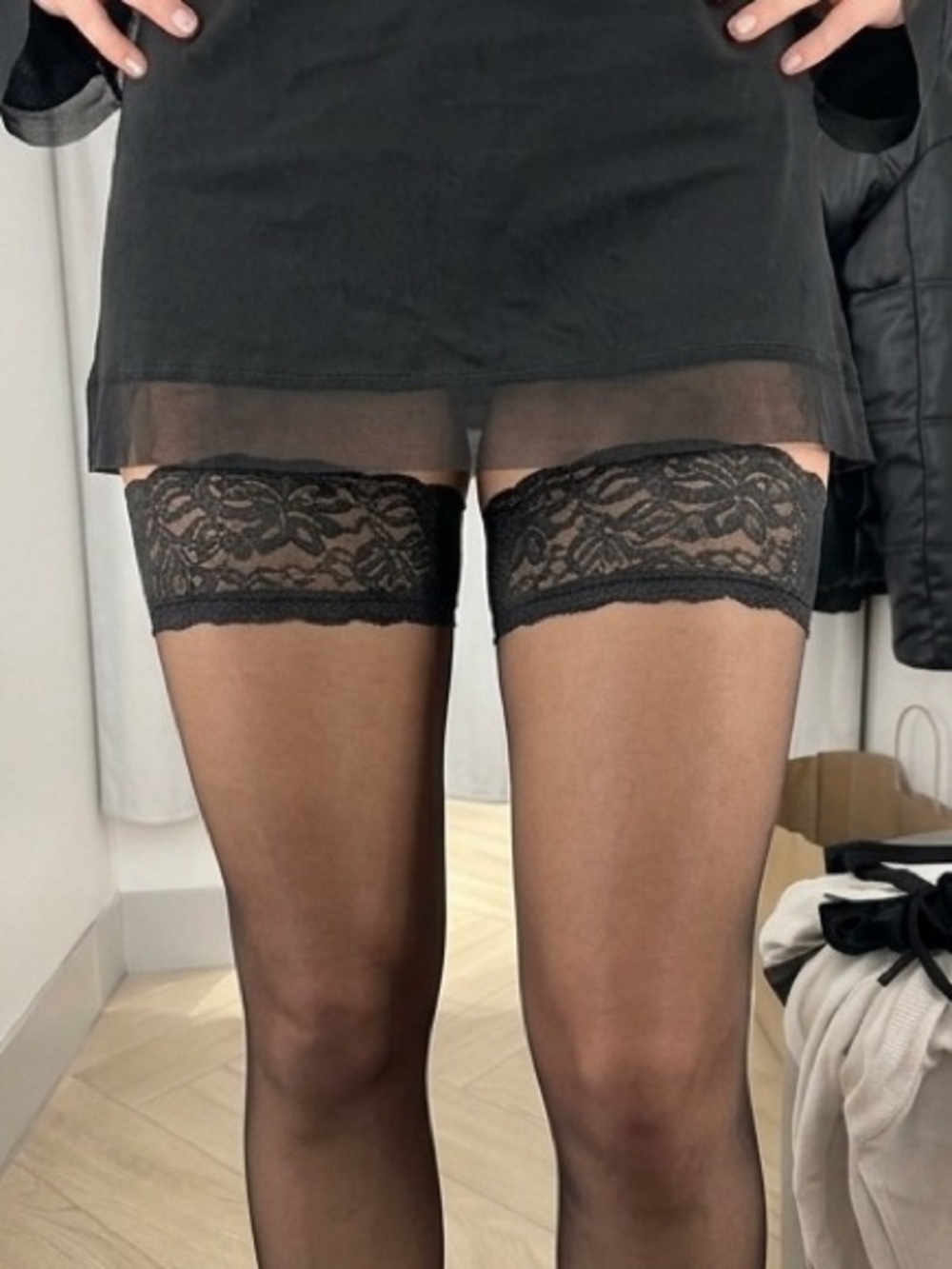 Lace Top Sheer Thigh High Stockings 🪙
